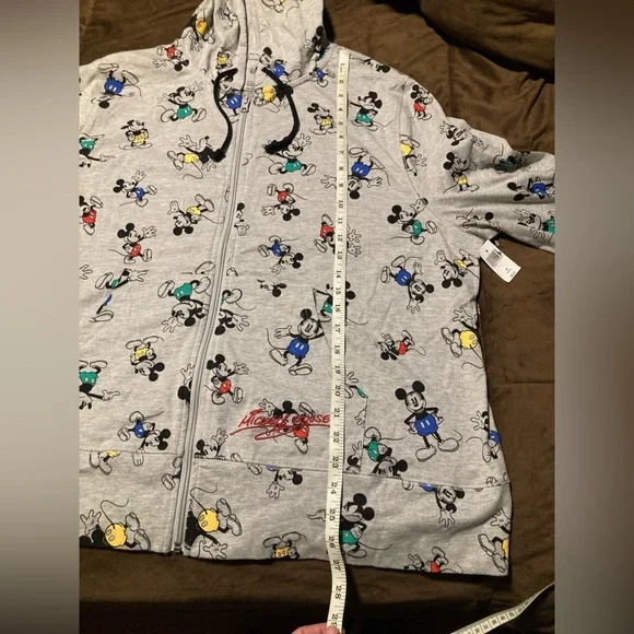Disney brand, Mickey Mouse Gray Zip-up Hoodie, size 2X, new with tags - Picture 7 of 12